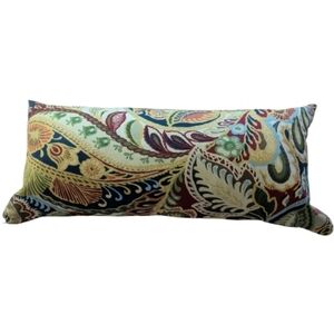 Newport Large Lumbar/Bolster Paisley Pillow Made in the USA